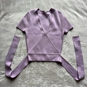 Lavender Aritzia Little Moon Prunella Knit Top Size Small